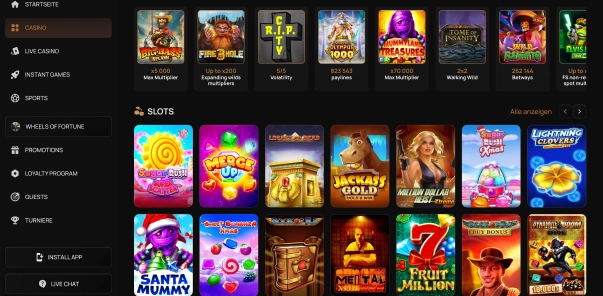 Alvynn Übersicht aller Spielarten von Slots